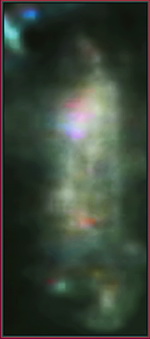 Faery walking through forest - seen facing left.